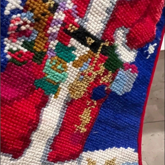 Needlepoint Santa Claus Stocking - Picture 7 of 7